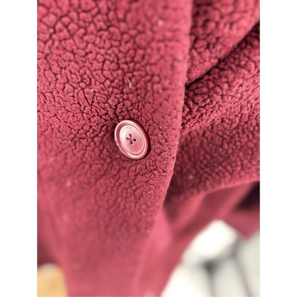 The North Face Campshire Wrap Women’s Medium Large Sherpa Fleece Maroon Jacket - Picture 5 of 12